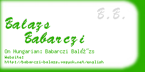 balazs babarczi business card